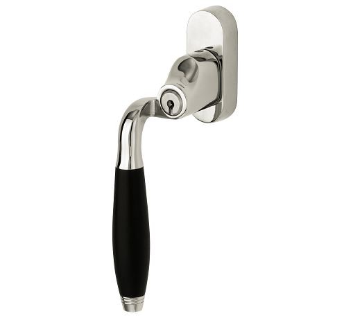 SKG2 Draaikiepgarnituur afsluitbaar Bonton ebben/Smal Links glans nikkel