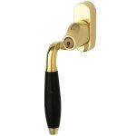 SKG2 Draaikiepgarnituur afsluitbaar Bonton ebben/Smal Links messing ongelakt