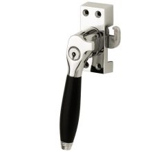 SKG Raamsluiting Met Sluitplaat Links Bonton ebben glans nikkel