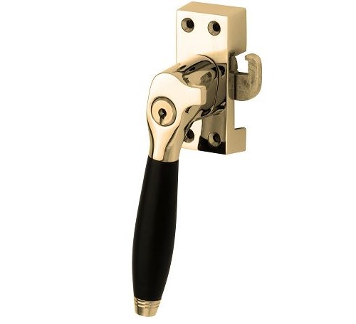 SKG Raamsluiting Met Sluitplaat Links Bonton ebben messing ongelakt