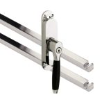 Kruk-espagnolet Afsluitbaar Bonton ebben Rechts glans nikkel Inclusief 2 Stangen