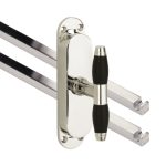 Kruk-espagnolet Bonton ebben glans nikkel Inclusief 2 Stangen