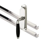 Kruk-espagnolet Bonton ebben Links glans nikkel Inclusief 2 Stangen