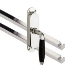 Kruk-espagnolet Bonton ebben Rechts glans nikkel Inclusief 2 Stangen