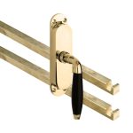 Kruk-espagnolet Bonton ebben Rechts messing Ongelakt Inclusief 2 Stangen