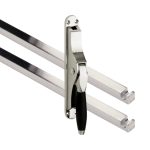 Pomp-espagnolet Bonton ebben glans nikkel Inclusief 2 Stangen