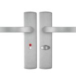 AXA curve klik schild WC63/8 met deurklink blok aluminium F1