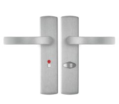 AXA curve klik schild WC63/8 met deurklink blok aluminium F1