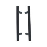 Set Deurgrepen Rond HoH 200mm rvs/zwart