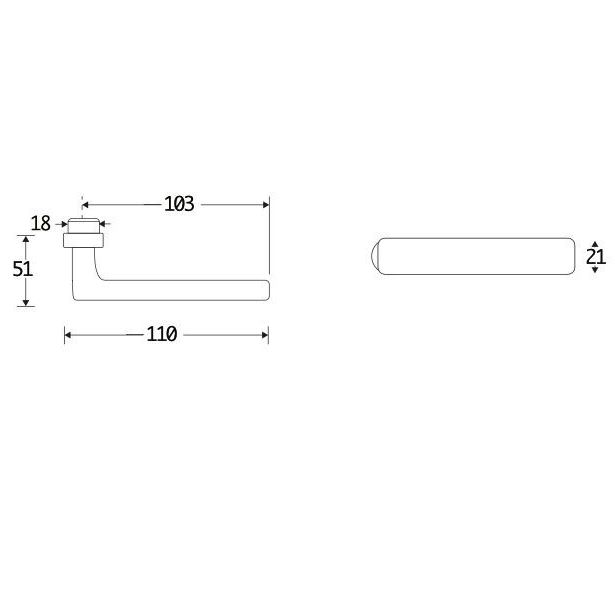Deurklink Padania mat chroom - Afbeelding 2