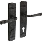 Intersteel achterdeurbeslag Helena kruk/kruk PC92 met kerntrek beveiliging oud grijs