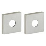 Set van twee krukrozetten Bauhaus verdekt mat nikkel ongelakt