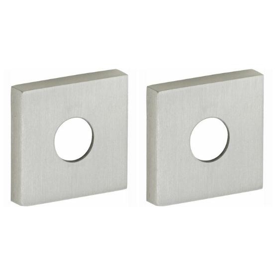 Set van twee krukrozetten Bauhaus verdekt mat nikkel ongelakt