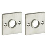 Set van twee krukrozetten Bauhaus mat nikkel ongelakt