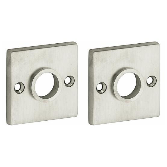 Set van twee krukrozetten Bauhaus mat nikkel ongelakt