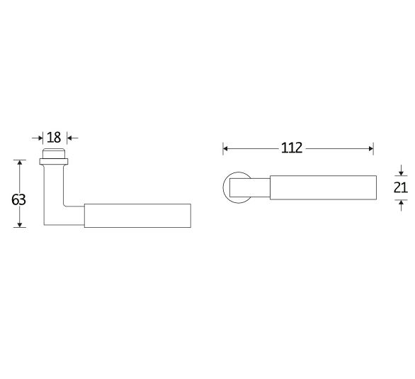 Deurklink Bauhaus ebben glans nikkel - Afbeelding 2