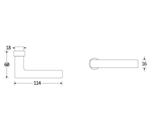 Deurklink Kare glans nikkel - Afbeelding 2