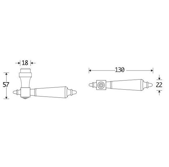 Deurklink Roman bakeliet glans nikkel - Afbeelding 2