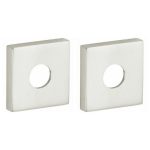 Set van twee krukrozetten Bauhaus verdekt glans nikkel