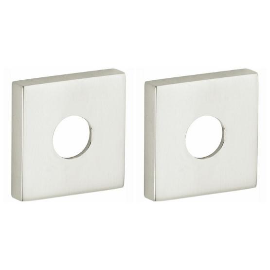 Set van twee krukrozetten Bauhaus verdekt glans nikkel