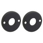 Set van twee krukrozetten Facet mat zwart