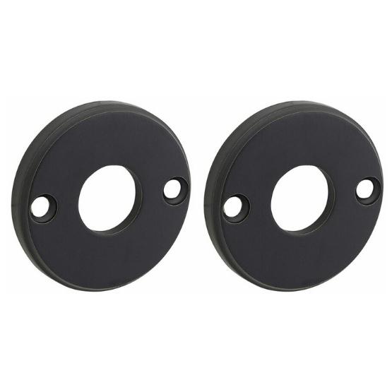 Set van twee krukrozetten Facet mat zwart