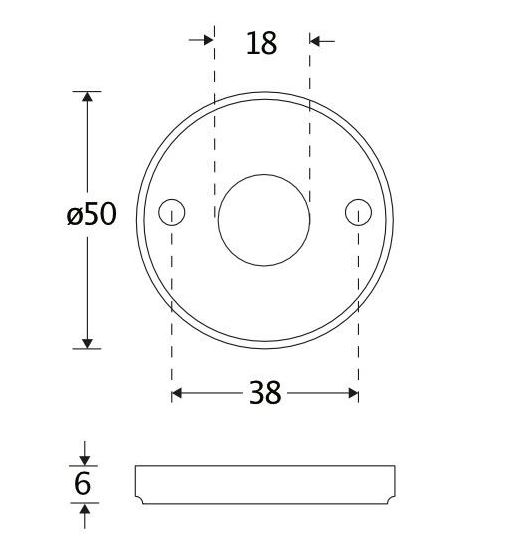 Set van twee krukrozetten Facet mat zwart - Afbeelding 2