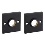 Set van twee krukrozetten Bauhaus mat zwart