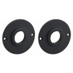 Set van twee krukrozetten Chemin de Fer 50mm mat zwart