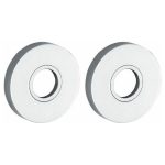 Set van twee krukrozetten Vivo glans chroom