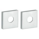 Set van twee krukrozetten Bauhaus verdekt glans chroom