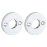 Set van twee krukrozetten Elegant glans chroom