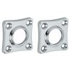 Set van twee krukrozetten vierkant 38mm glans chroom