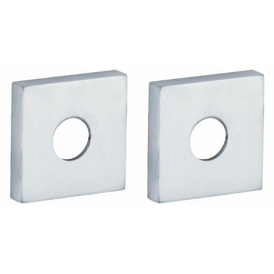 Set van twee krukrozetten Bauhaus verdekt mat chroom