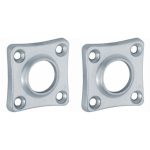 Set van twee krukrozetten vierkant 38mm mat chroom