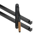 Pomp-espagnolet Ton teak mat zwart Inclusief 2 Stangen