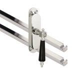 Kruk-espagnolet Roman bakeliet Rechts glans nikkel Inclusief 2 Stangen