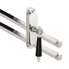 Kruk-espagnolet Roman bakeliet Rechts glans nikkel Inclusief 2 Stangen