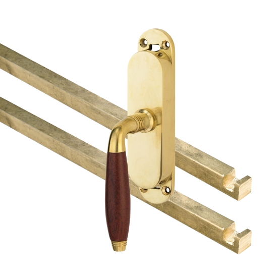 Kruk-espagnolet Bonton Bubinga Links messing Ongelakt Inclusief 2 Stangen