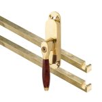 Kruk-espagnolet Afsluitbaar Bonton Bubinga Links messing Ongelakt Inclusief 2 Stangen