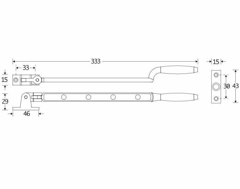 Uitzetijzer Ton teak mat zwart - Afbeelding 2