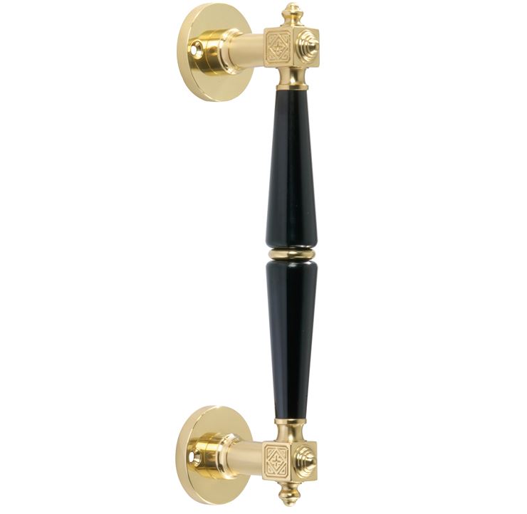 Deurgreep Roman/rond messing gelakt