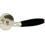 Deurklink op ongeveerd rozet Bonton ebben/facet glans nikkel