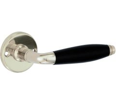 Deurklink op ongeveerd rozet Bonton ebben/facet glans nikkel