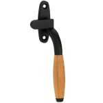 Raamboom Met Sluitplaat Rechts Ton teak mat zwart