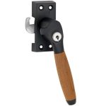 SKG Raamsluiting Met Sluitplaat Rechts Ton teak mat zwart