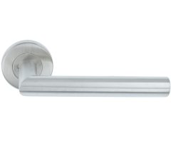 ODShop deurklink Modern haaks op rond rozet rvs