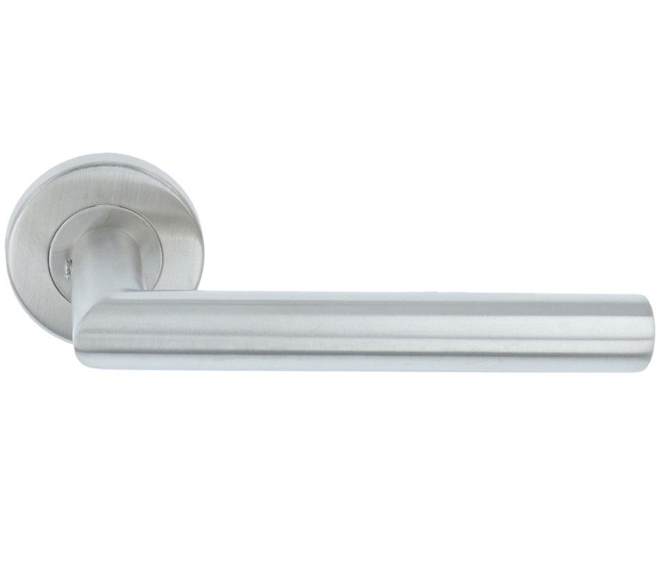 ODShop deurklink Modern haaks op rond rozet rvs