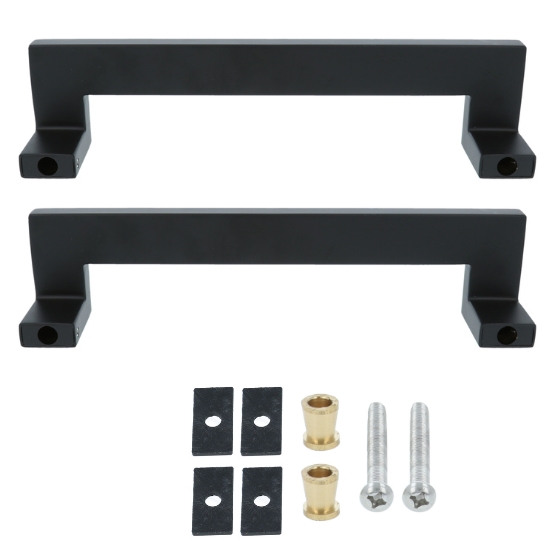 Deurgreep Aerina dubbel 250mm mat zwart - Afbeelding 2