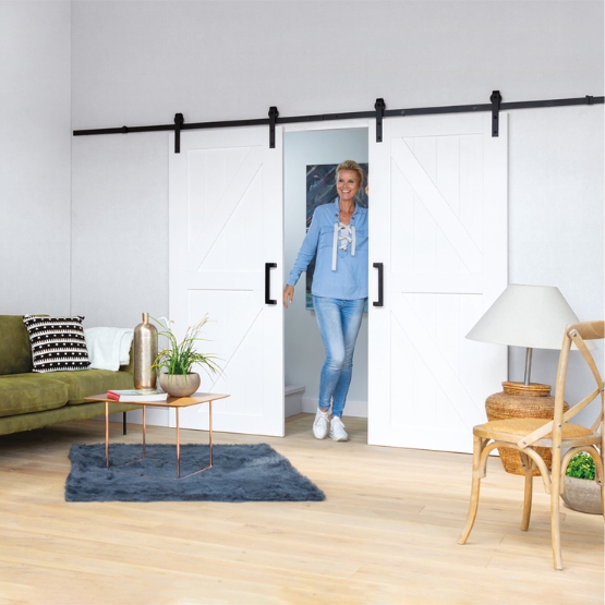 Deurgreep Aerina dubbel 250mm mat zwart - Afbeelding 7